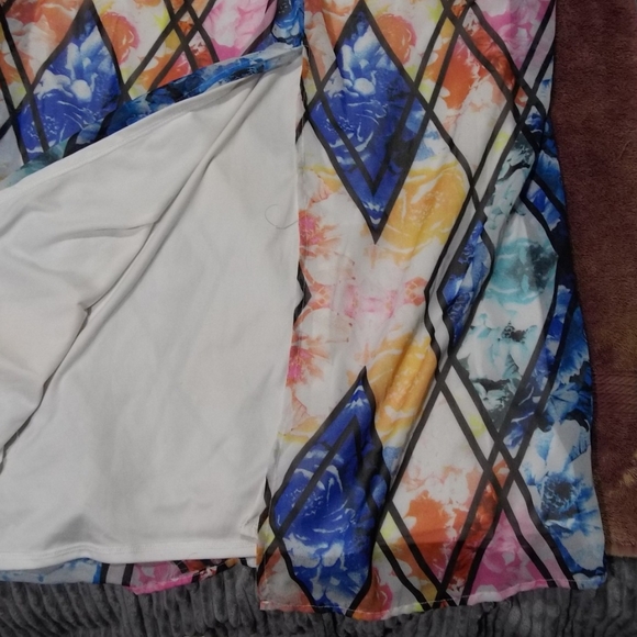 [Flawed] Lily Rose - Women's Floral Halter-neck Blouson Maxi Dress - Multi - S - Picture 5 of 9